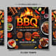 BBQ Event Flyer & Poster Template - Grilled Food Fest Theme - Editable Marketing Design for Food Events and Promotions 1