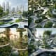 Skygarden Floating Utopian Oasis Concept Art - Immersive Architectural Vision for Creatives and Designers 4