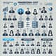 Organizational Chart Infographic - Business People Layout - Professional Infographic Design for Clear Corporate Structures and Team Visualization 3