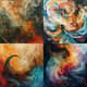 Lyrical Abstract Dynamic Swirling Motifs - Vibrant Abstract Art for Creative Prints and Inspiring Visual Projects 5