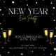 Black Gold Illustrative New Year Eve Party Invitation - Elegant Festive Invitation Design for Creative Celebrations and Event Hosts 3