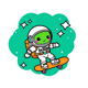 50 Deep Space Set Astronaut & Planet Bundle - Glossy Space Alien Stickers for Creative Projects and Digital Art 4
