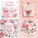 Pastel Pink Illustrative Valentines Day Card - Romantic Handmade Greeting for Heartfelt Love Notes and Special Occasions 1