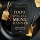 Food Special Menu Banner - Social Media Post Template - Modern Gridline Graphics for Engaging Food Promotions and Visual Storytelling 1