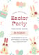 Pastel Illustrative Easter Party Invitation - Charming Springtime Design for Festive Gatherings & Creative Celebrations 3