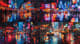City Street Night Oil - Expressive Urban Oil Painting for Art Lovers and Collectors 6