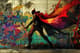 Heroic Superhero Graffiti Art - Urban Street-Style Character Art for Creators and Designers 6