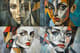Monochrome Cubist Portrait of a Woman - Studio-Grade Minimalist Cubist Portrait Art for Contemporary Decor and Creative Projects 5