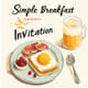 Simple Breakfast Illustrative Invitation - Charming Food-Themed Greeting for Casual Events and Personal Celebrations 1