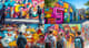 Magnetic Graffiti Art Wall - Interactive Urban Street Art for Creative Spaces and Community Engagement 3