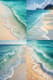 Serene Beach with Soft Waves Pastel - Tranquil Pastel Painting for Art Lovers and Home Decor 4