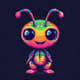 Cute Alien with Antennae Pixel Avatar - Charming Pixel Art Icons for Creative Projects and Digital Profiles 1
