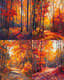 Vibrant Autumn Forest Impressionist - Expressive Impressionist Landscape Painting for Art Lovers and Creative Decor 3