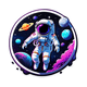 25 Astro Orbit Sticker Collection - GlossEdge Collective Space Alien & UFO Themed Decals for Creative Branding and Personalization 4