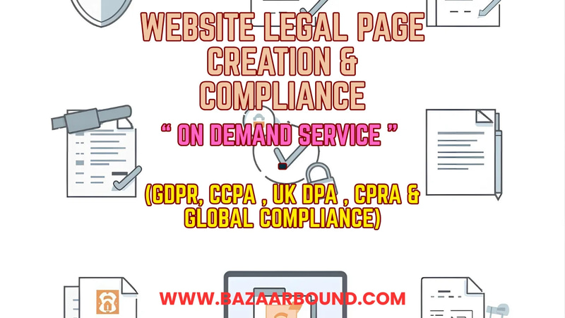 WEBSITE LEGAL PAGE CREATION & COMPLIANCE SERVICE -(GDPR, CCPA , UK DPA , CPRA & Global Compliance)