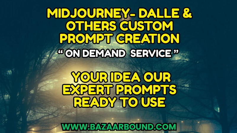 MIDJOURNEY, DALL·E & OTHERS CUSTOM PROMPT CREATION SERVICE - YOUR IDEA, OUR EXPERT PROMPTS, READY TO USE