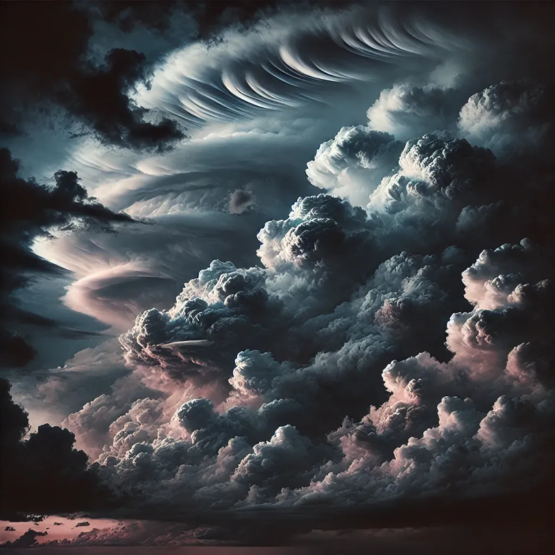 Textured Storm Clouds - Cinematic Nature Stock Video for Wildlife and Weather Projects