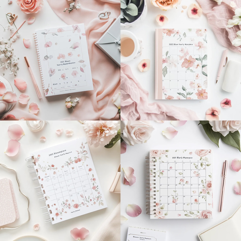 2025 Blossom Yearly Masterpiece - Elegant Annual Planner for Streamlined Productivity and Creative Planning