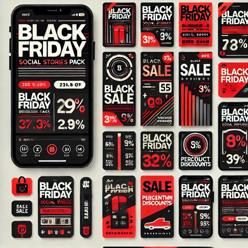 Black Friday Social Stories Pack - Dynamic Product Promo Video Templates for Engaging Brand Campaigns