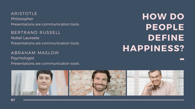 Happiness Study Pink Blue Keynote - Vibrant Business Presentation Slides for Engaging Storytelling and Professional Impact