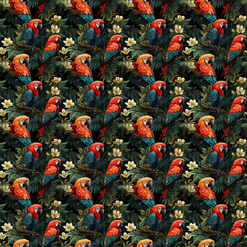 Rainbow Parrot Feather Patterns - Vibrant Animal-Inspired Textures for Designers and Creators