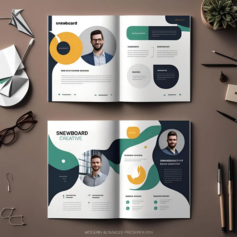 Snewboard Creative Brochure - Modern Business Presentation - Versatile Marketing Template for Dynamic Brand Promotion