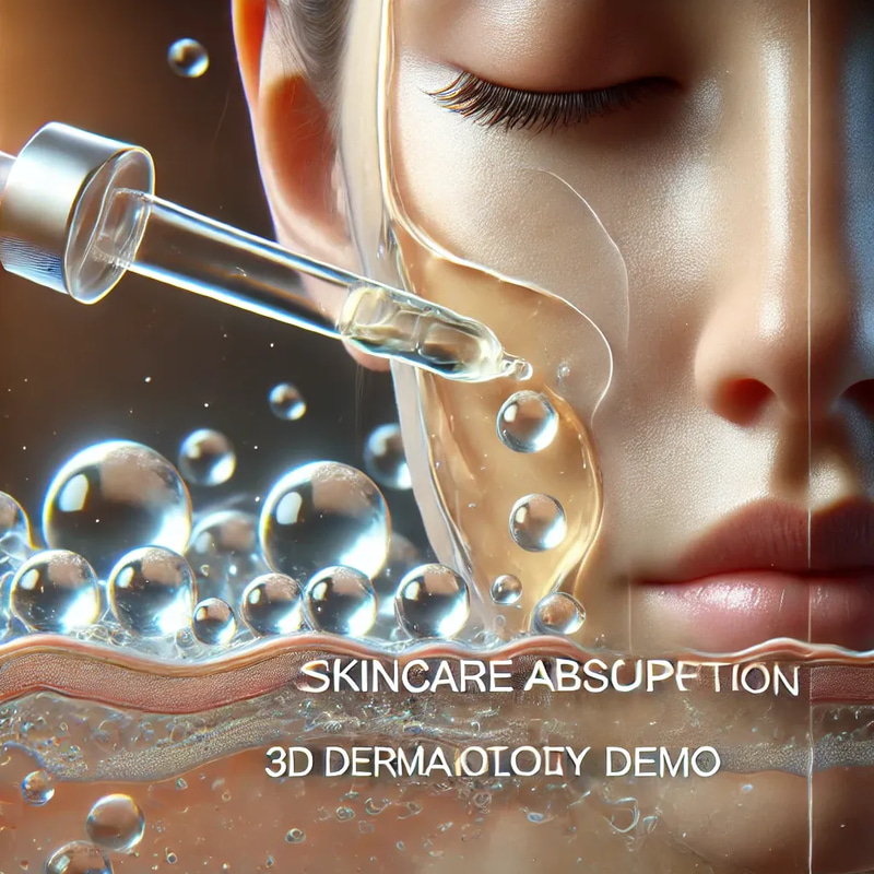 3D Serum Skin Penetration Animation - Cinematic Motion Graphic for Health & Beauty Visual Storytelling