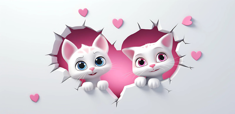 100+ Cat Graphics Cute 3D Print Designs - Adorable 3D Cat Illustration Bundle for Designers and Crafters