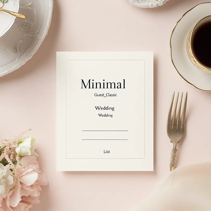 Minimal Guest Classic Wedding Guest List - Elegant Wedding Planner Template for Seamless Event Organization