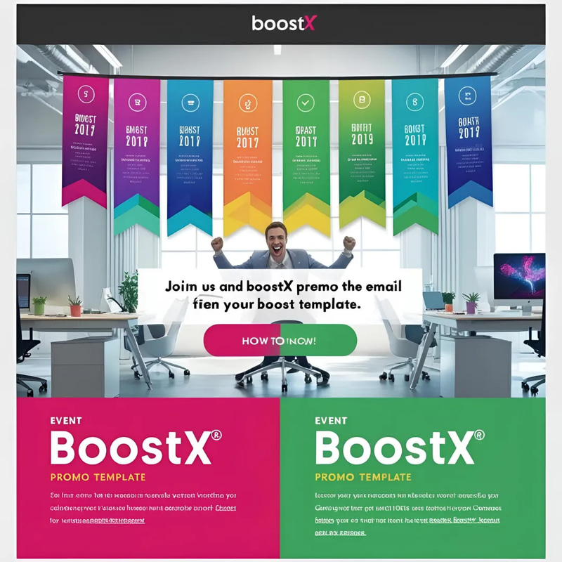 BoostX Event Promo Email - Modern Email Newsletter Template for Engaging Event Campaigns and Marketers