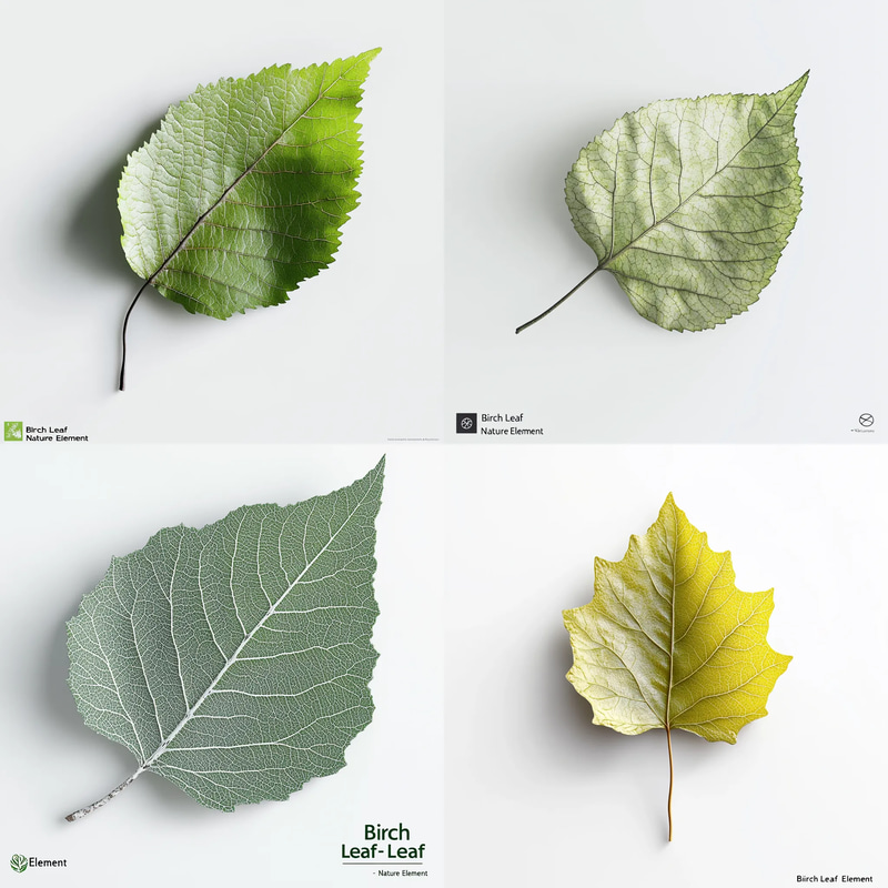 Birch Leaf - Nature Element - Realistic 3D Render for Designers and Environmental Visuals 2025