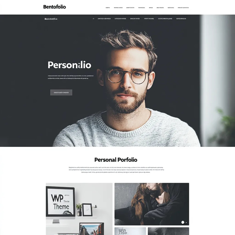 Bentofolio Personal Portfolio WP Theme - Modern WordPress Theme for Creatives & Professionals