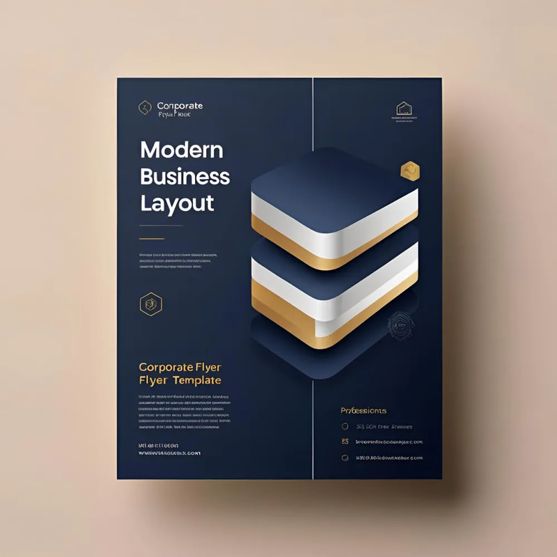Corporate Flyer Template - Modern Business Layout - Sleek Editable Marketing Brochure for Professional Brand Promotion