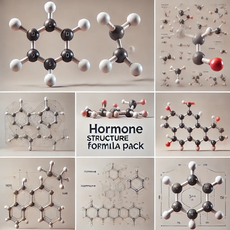 Hormone Structure Formula Pack - Dynamic AI-Enhanced Motion Graphics for Scientific & Educational Videos