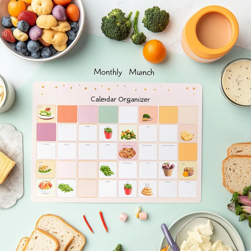 Monthly Munch Meal Calendar Organizer - Streamlined Nutrition & Meal Planning for Busy Lifestyles