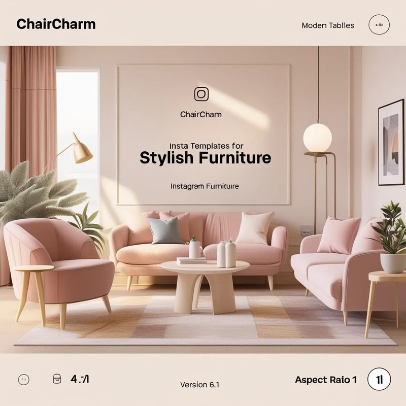 ChairCharm Insta Templates - Stylish Animated Social Media Designs for Furniture Brands and Creators