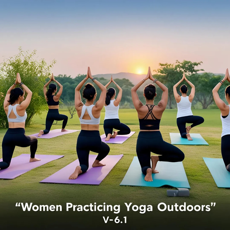 Women Practicing Yoga Outdoors - Cinematic Stock Video for Fitness and Wellness Creators