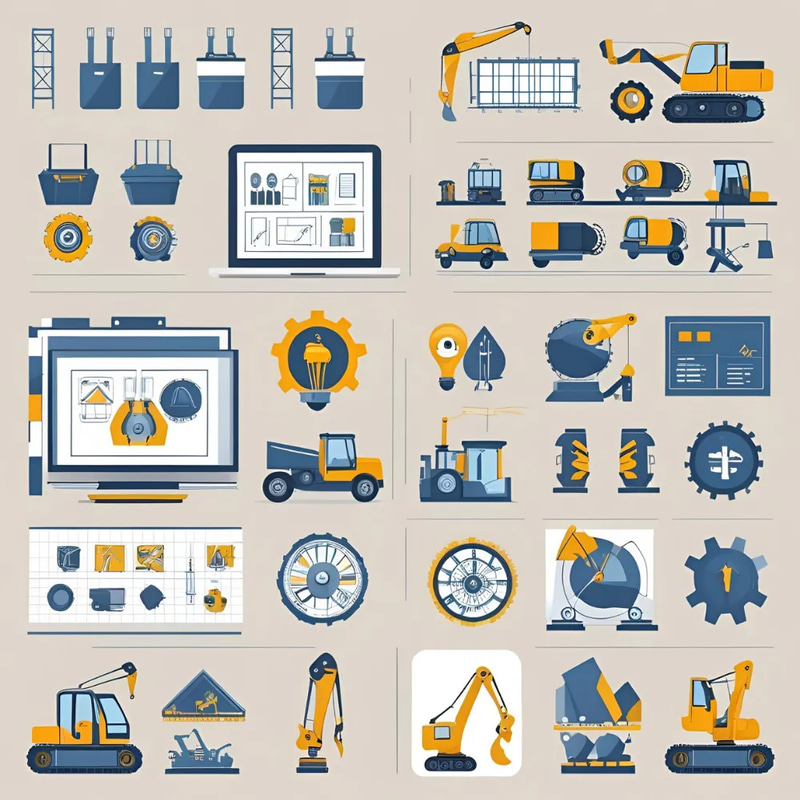 Construction Infographic Elements - Building & Engineering Visual Set for Clear, Impactful Technical Presentations