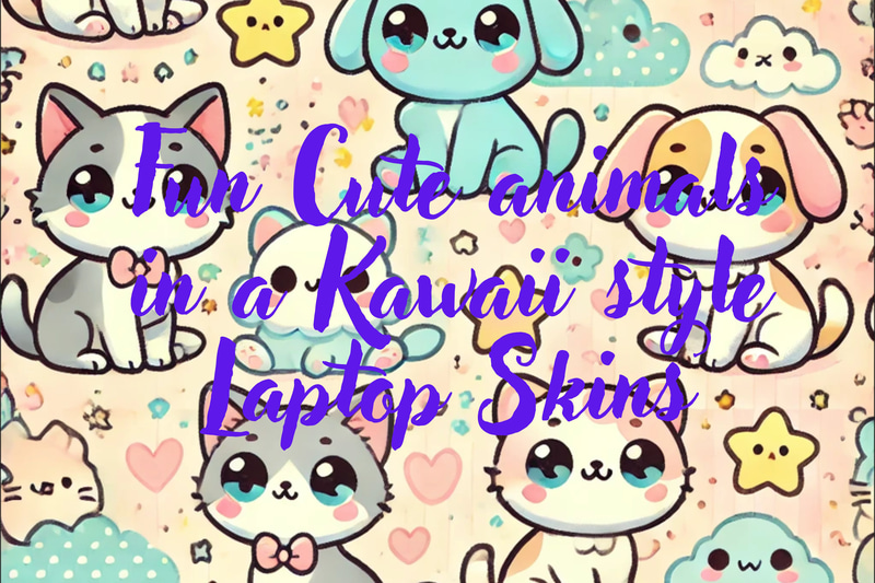Cute Kawaii Animal Laptop Skins - Charming and Playful Laptop Skins for Personalizing Your Device with Adorable Animal Designs