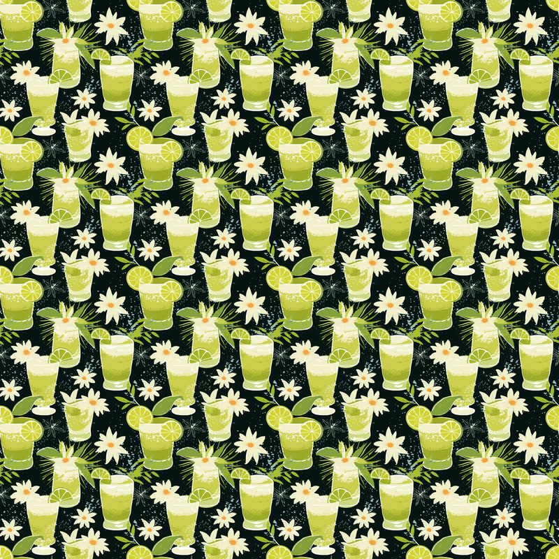 Margarita Fiesta Patterns - Vibrant Seasonal Patterns for Festive Prints and Cultural Designs