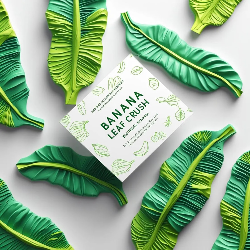 Banana Leaf Crush - Business Card Template - Tropical Minimalist Design for Professional Branding and Corporate Identity
