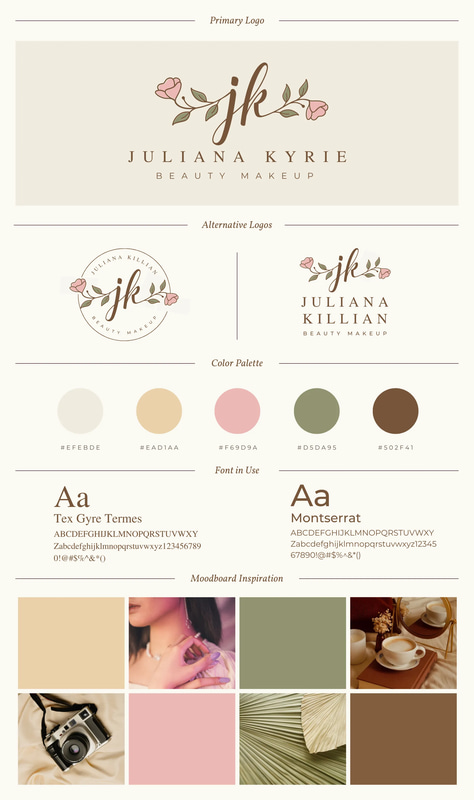 FemmeTone Makeup Brand Board Template - Sleek Branding Style Guide for Beauty Entrepreneurs and Creative Teams