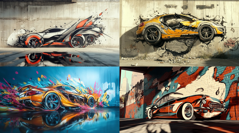 Mural Depth Large-Scale 3D Street Illusion - Immersive Urban Graffiti Art for Creative Spaces and Visual Storytelling