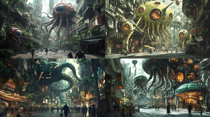 Neo-Biological Metropolis - Futuristic Bio-Punk Digital Art for Sci-Fi Creators and Visionary Designers