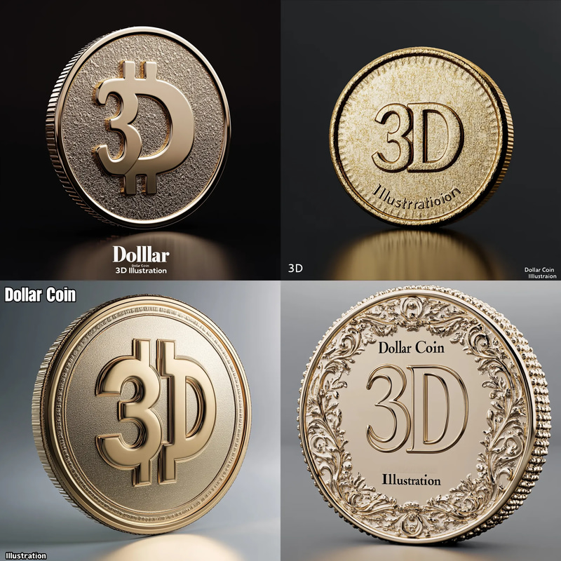 Dollar Coin 3D Illustration - High-Quality 3D Render for Financial and Marketing Projects