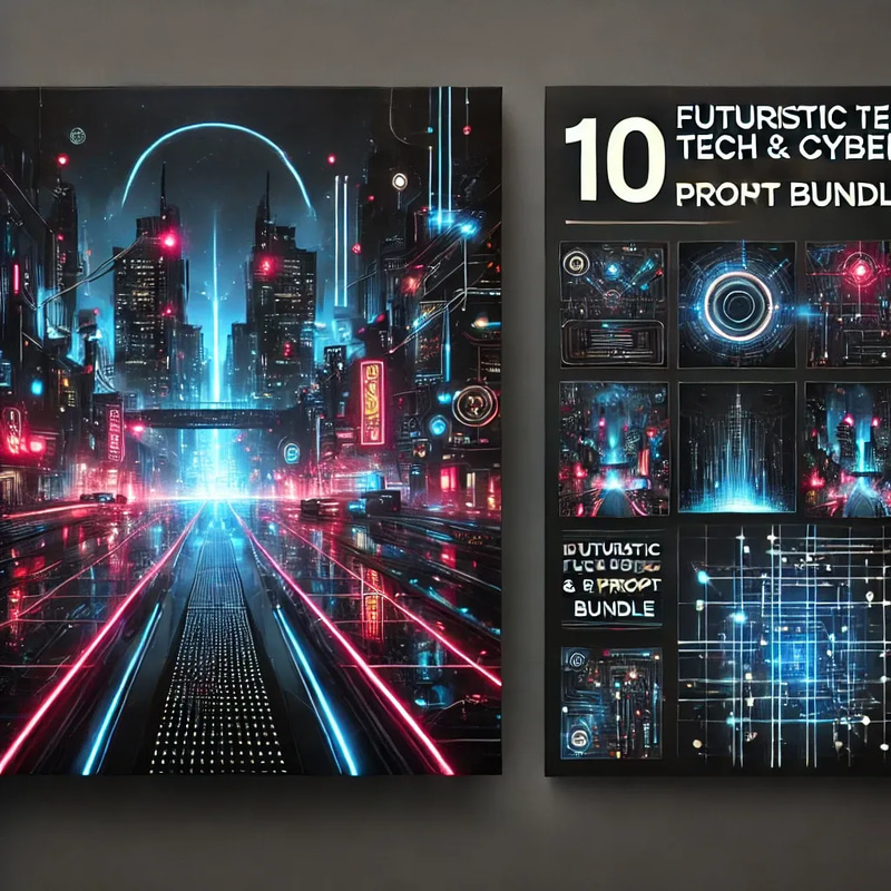 10 Futuristic Tech & Cyber SORA Prompt Bundle - AI-Powered Video Prompts for Creative Futurists and Digital Storytellers