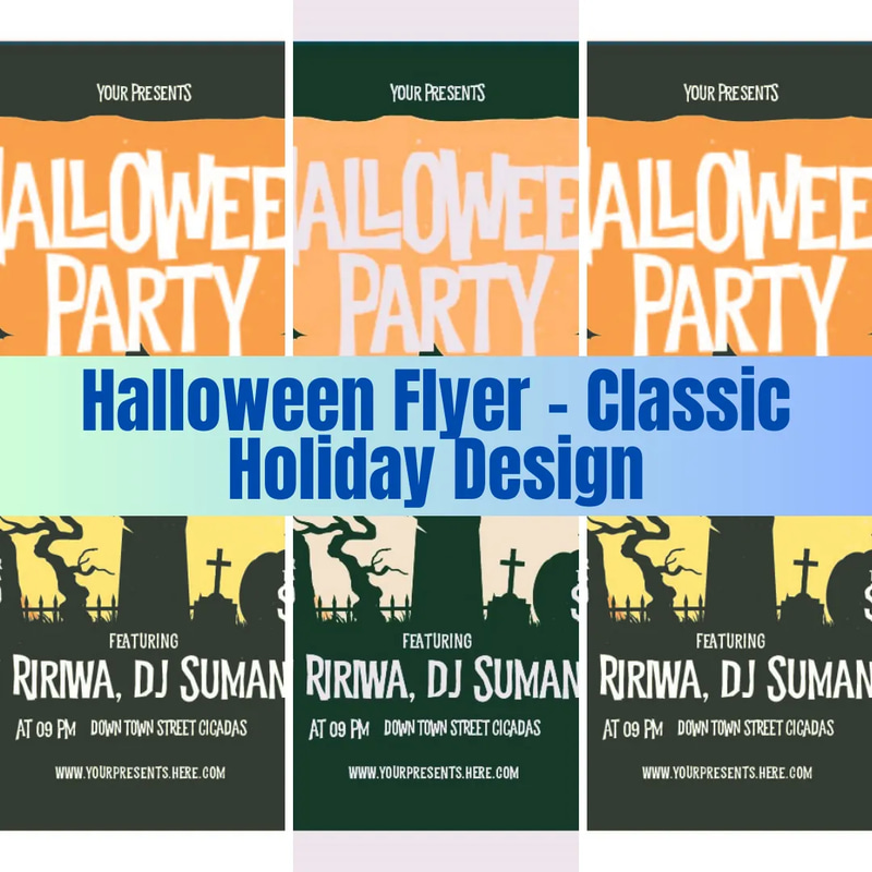 Halloween Flyer Classic Holiday Design - Timeless Festive Marketing Template for Seasonal Campaigns and Promotions