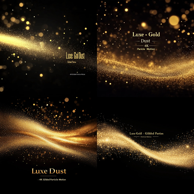Luxe Gold Dust - 4K Gilded Particle Motion - Cinematic Gold Dust Overlays for Filmmakers and Content Creators