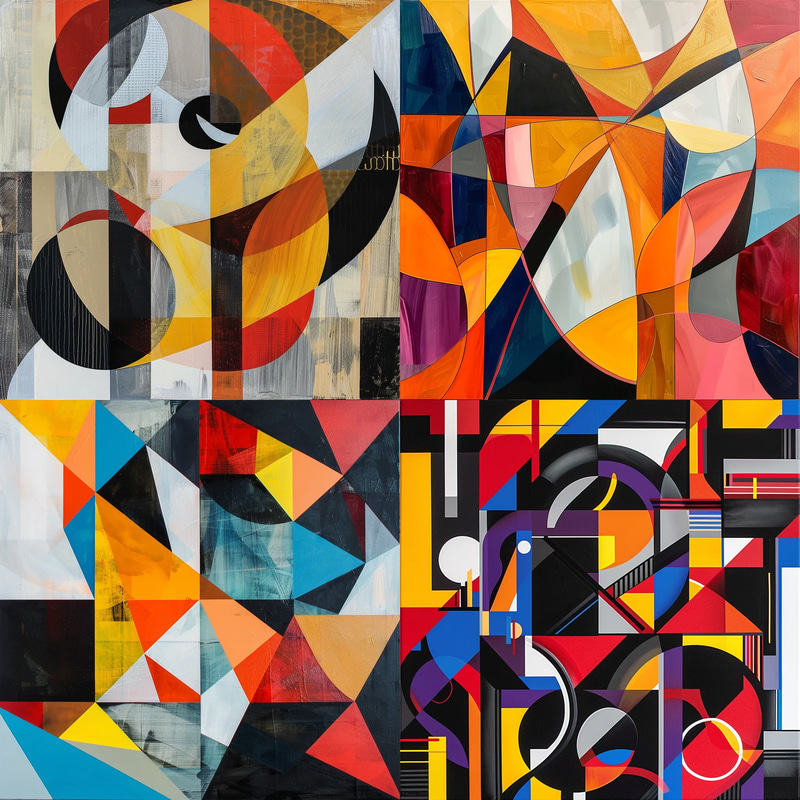 Hard Edge Bold Geometric Patterns - Striking Abstract Art for Modern Interiors and Creative Spaces