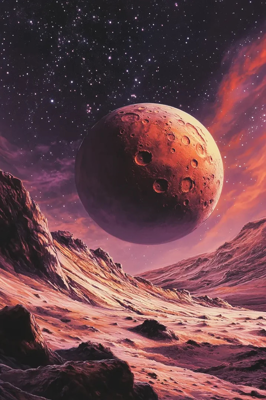 Mars Surface Wall Art - LuxeWall Creations Space-Themed Wall Decor for Modern Interiors and Creative Spaces